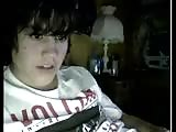Str8 Cute Teen Boy Jerks and Cums while talking with friends on cam