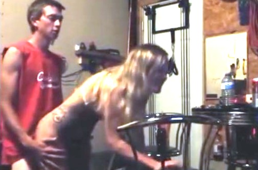 Party Chick Fucks In A Garage