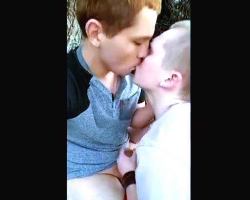 boyfriend gives blowjob in woods behind the house
