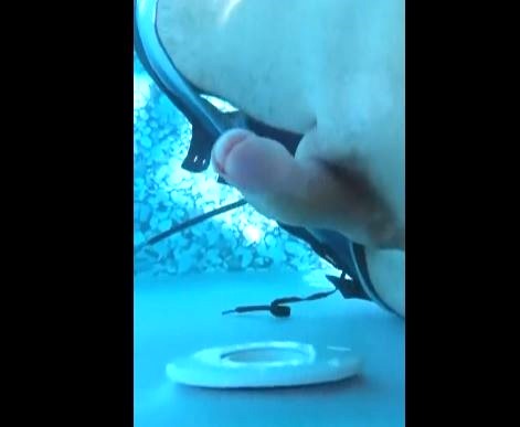 Uncut str8 guy cums underwater in pool