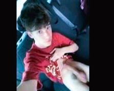 Nice boy in car